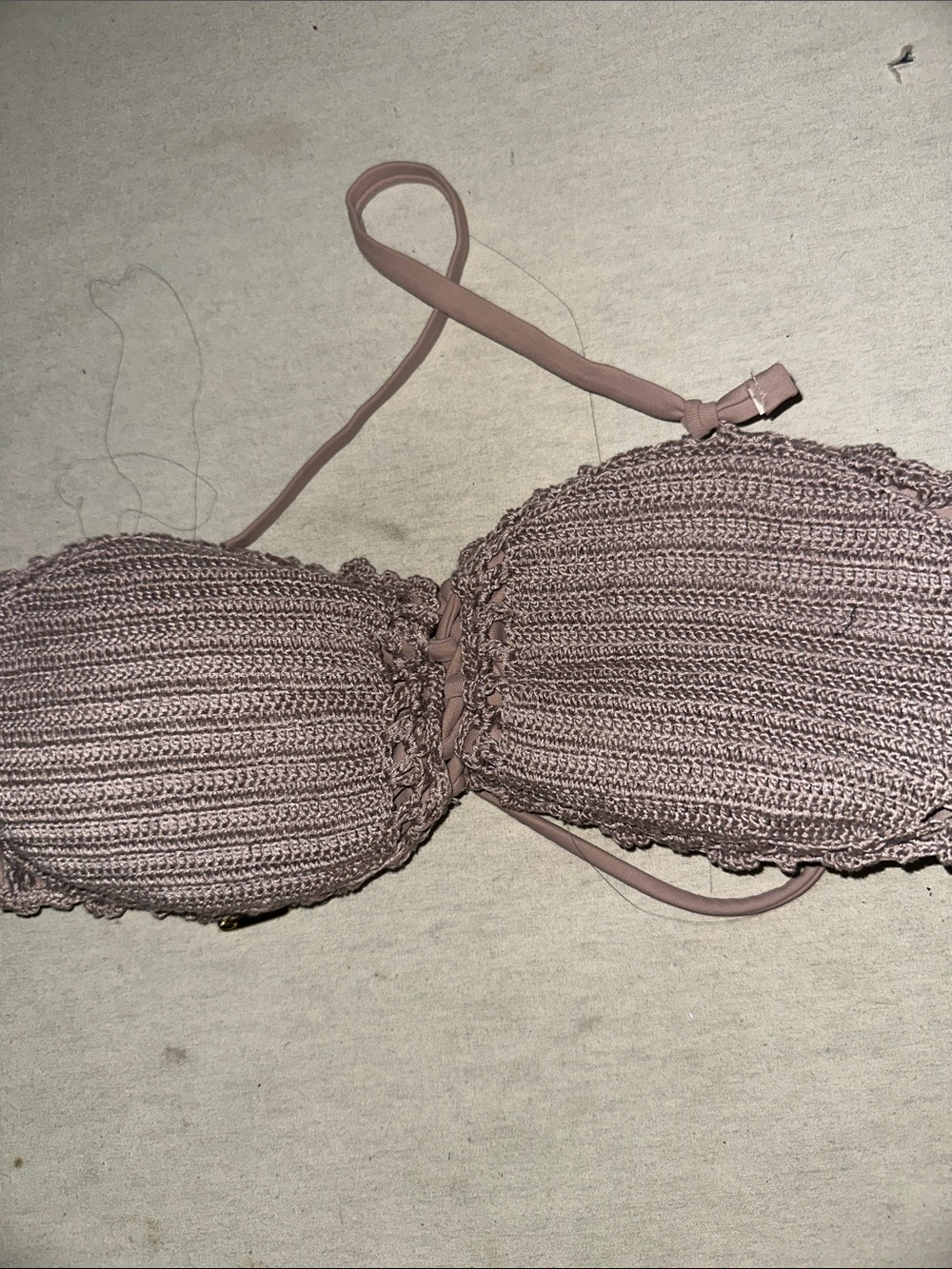 Womens Size M Xhilaration Strapless Crochet Bandeau Bikini Top
